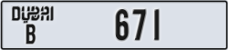 dubai - code - B - number -671