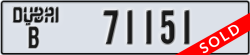 dubai - code - B - number -71151