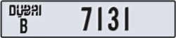 dubai - code - B - number -7131