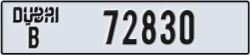 dubai - code - B - number -72830