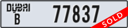 dubai - code - B - number -77837