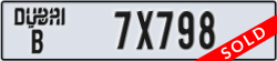 dubai - code - B - number -7X798