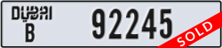 dubai - code - B - number -92245