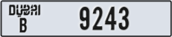 dubai - code - B - number -9243