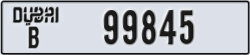 dubai - code - B - number -99845