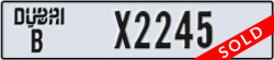 dubai - code - B - number -X2245