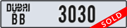 dubai - code - BB - number -3030