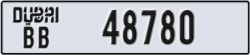 dubai - code - BB - number -48780