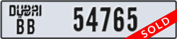 dubai - code - BB - number -54765