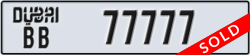 dubai - code - BB - number -77777