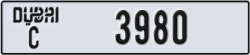 dubai - code - C - number -3980