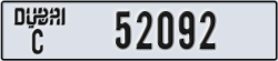 dubai - code - C - number -52092