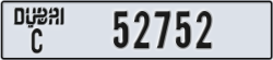 dubai - code - C - number -52752