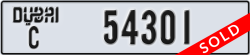 dubai - code - C - number -54301