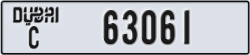 dubai - code - C - number -63061
