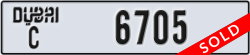 dubai - code - C - number -6705