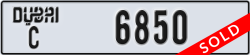 dubai - code - C - number -6850