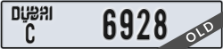 dubai - code - C - number -6928