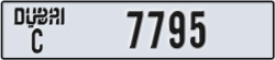 dubai - code - C - number -7795