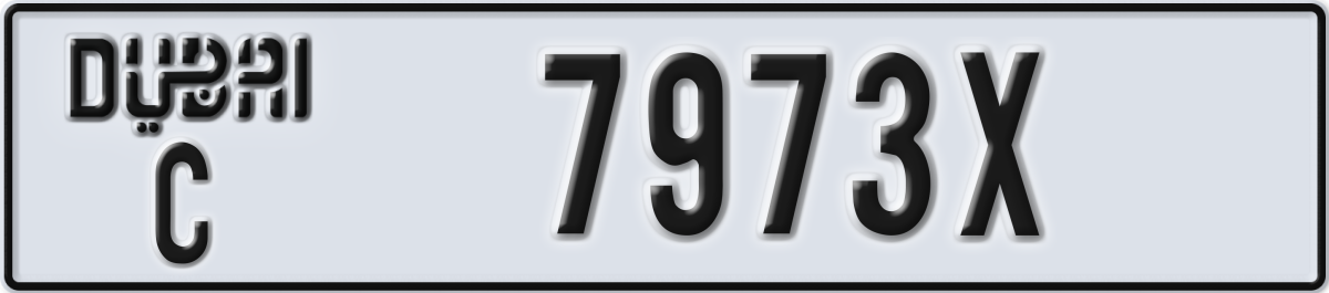 dubai License Plate Number 7973X Code C