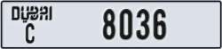 dubai - code - C - number -8036