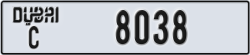 dubai - code - C - number -8038