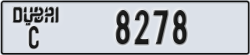 dubai - code - C - number -8278