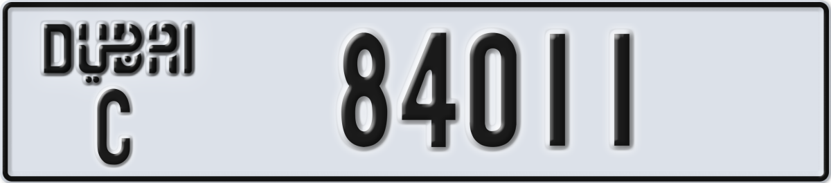 dubai License Plate Number 84011 Code C