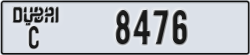 dubai - code - C - number -8476