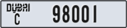 dubai - code - C - number -98001