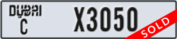 dubai - code - C - number -X3050