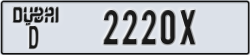dubai - code - D - number -2220X