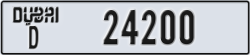 dubai - code - D - number -24200