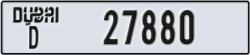 dubai - code - D - number -27880
