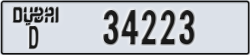 dubai - code - D - number -34223