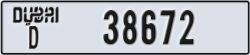 dubai - code - D - number -38672