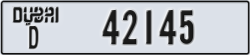 dubai - code - D - number -42145
