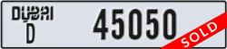 dubai - code - D - number -45050