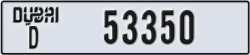 dubai - code - D - number -53350