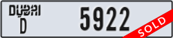 dubai - code - D - number -5922