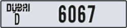 dubai - code - D - number -6067