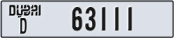 dubai - code - D - number -63111
