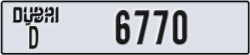 dubai - code - D - number -6770