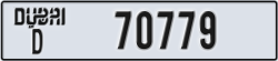 dubai - code - D - number -70779