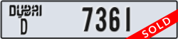 dubai - code - D - number -7361