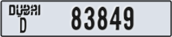 dubai - code - D - number -83849
