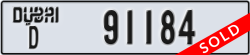 dubai - code - D - number -91184