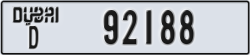 dubai - code - D - number -92188
