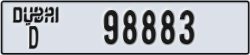 dubai - code - D - number -98883
