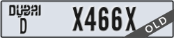 dubai - code - D - number -X466X